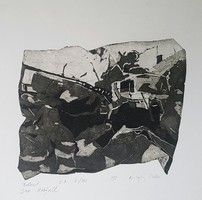 Csilla Kőszeghy - accident 14 x 19 cm etching