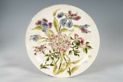 Zsolnay floral wall plate