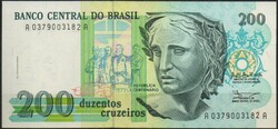 D - 151 - foreign banknotes: Brazil 1990 200 cruzerios unc