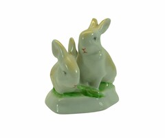 Vintage porcelain, lovely porcelain bunnies from Hólloháza
