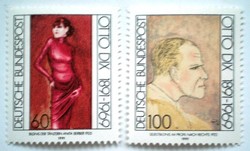N1572-3 / 1991 Németország Otto Dix művész bélyegsor postatiszta