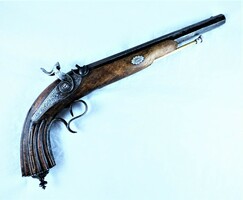 Dazzling, front-loading, pistol, approx. 1820!!!
