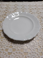 Old white Czech flat plate with inda pattern, 1pc