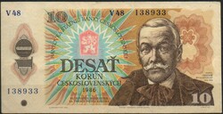 D - 171 -  Külföldi bankjegyek: Csehszlovákia 1986 10 korona
