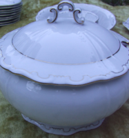 Zsolnay soup, bowl with lid, new