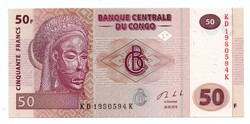 50 Francs 2013 Congolese
