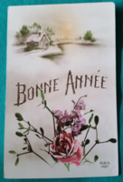 Antique floral greeting card