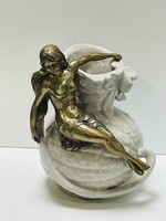 Copper vase with female nude