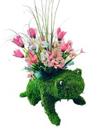 Bebe frog flower basket - large size