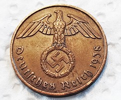 2 Reichspfennig 1938 F. Németország
