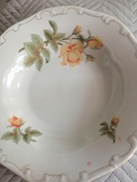 Zsolnay yellow rose beautiful deep plate