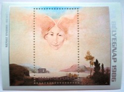 B185 / 1986 stamp day - Saxon Ender painting block postal clean