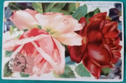 Antique floral greeting card