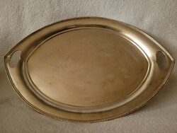 Old very nice silver tray in the condition shown in the picture, size 29x42 cm, weight 823 g.