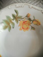 Zsolnay yellow rose beautiful deep plate