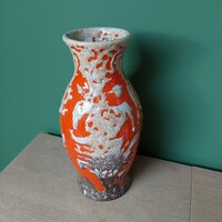 István from Transylvania retro fat lava ceramic vase with free shipping