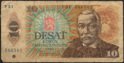 D - 169 -  Külföldi bankjegyek: Csehszlovákia 1986  10 korona