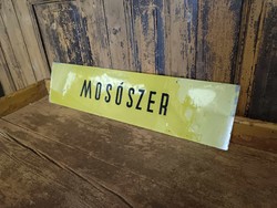 Szatócsbolti, vegyesbolti Mosószer tábla, festett üvegtábla, 20. sz közepéről, jó állapot LEÁRAZVA!!