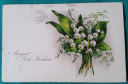 Antique floral greeting card