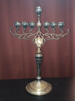 Art Nouveau Hanukkah - Judaic oil lamp holder - rarity