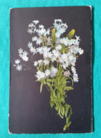 Antique floral greeting card