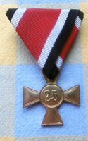 War award German memorial cross with matching war ribbon t1