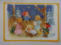 Old graphic Christmas greeting card