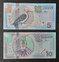Suriname * 5-10 gulden 2000