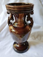 Retro baroque glazed ceramic vase