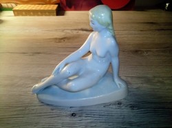 Zsolnay porcelain nude figure