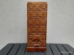 Extremely rare small ceramic tile stove display piece