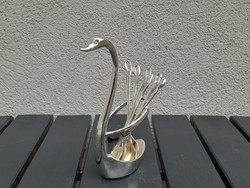 Beautiful swan holder with swan spoons