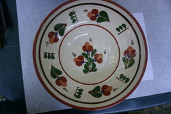27 cm Vásárhely granite ceramic butter-colored, decorative wall plate for sale