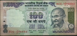 D - 181 -  Külföldi bankjegyek: India 2001 100 rúpia