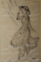 Marked silk painting