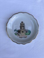 Aquincumi Budapest gyűjtői porcelán tányér - dísztányér - mini tányér - emléktárgy