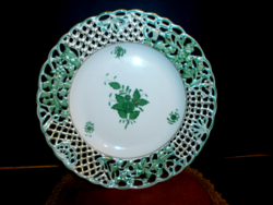 Green openwork wall plate from Herend