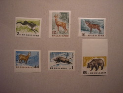 Bulgária - Fauna, vadállatok, vágott 1958