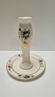 Zsolnay cornflower pattern candle holder #1490