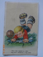 Old graphic, humorous children's postcard