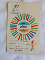 Card calendar 1961-01