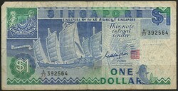 D - 200 -  Külföldi bankjegyek: Szingapur 1987   1 dollár