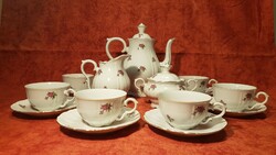 Advertised again! Baroque tea set for 6 persons, rose gold, mz czechoslovakia