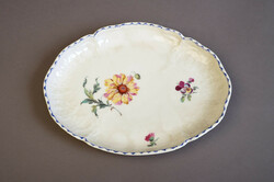 Antique flower pattern kpm small plate with rocaille border, xx. No. Beginning