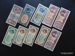 10 darab pengő bankjegy LOT !