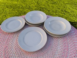 Zsolnay porcelain deep plate 2 pcs + 4 flat plates for sale!