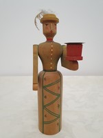 Wooden candlestick figure