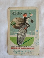 Card calendar 1959-01