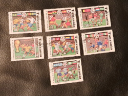Tanzania sports (soccer) stamps stamped b/1/4