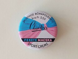 Régi fémdoboz Fekete Macska Sport Creme Chat Noir retro BIP doboz